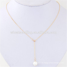 Bulk Sex Clavicle billig benutzerdefinierte einfache Design Perle feine Schmuck Halskette